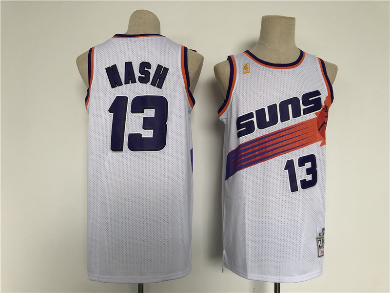Men Phoenix Suns 13 Nash White Throwback 2021 NBA Jersey Men Phoenix Suns 13 Nash White Throwback 2021 NBA Jersey