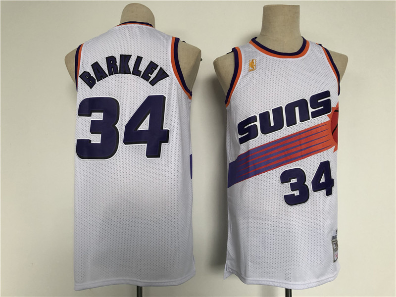 Men Phoenix Suns 34 Barkley White Throwback 2021 NBA Jersey Men Phoenix Suns 34 Barkley White Throwback 2021 NBA Jersey