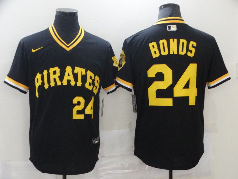 Men Pittsburgh Pirates 24 Bonds Black Game 2021 Nike MLB Jersey Men Pittsburgh Pirates 24 Bonds Black Game 2021 Nike MLB Jersey