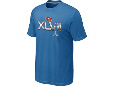 Men San Francisco 49ers Super Bowl XLVII On Our Way light Blue T-Shirt