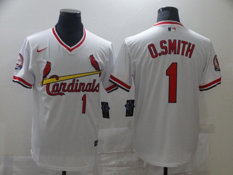 Men St.Louis Cardinals #1 O.Smith White Game 2021 Nike MLB Jersey Men St.Louis Cardinals #1 O.Smith White Game 2021 Nike MLB Jersey