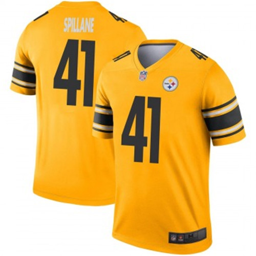 Men Steelers #41 Robert Spillane Vapor Limited Gold rush Jerseys