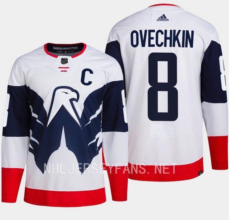 Men‘s Washington #8 Alexander Ovechkin White Jersey Men‘s Washington #8 Alexander Ovechkin White Jersey