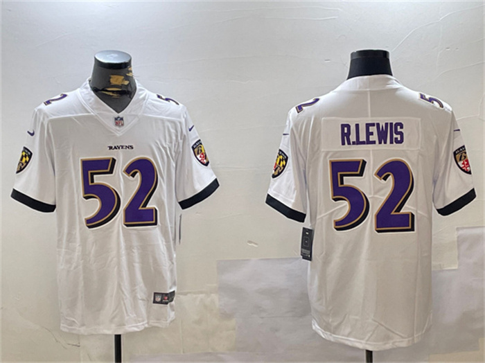 Men’s Baltimore Ravens #52 Ray Lewis White Vapor Untouchable Limited Football Jersey