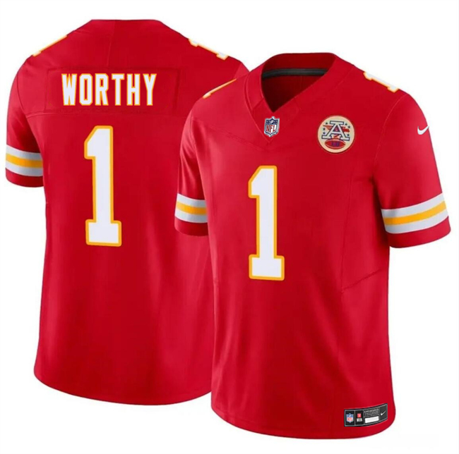 Men’s Kansas City Chiefs #1 Xavier Worthy Red 2024 Draft F.U.S.E. Vapor Untouchable Limited Stitched Football Jersey Men’s Kansas City Chiefs #1 Xavier Worthy Red 2024 Draft F.U.S.E. Vapor Untouchable Limited Stitched Football Jersey