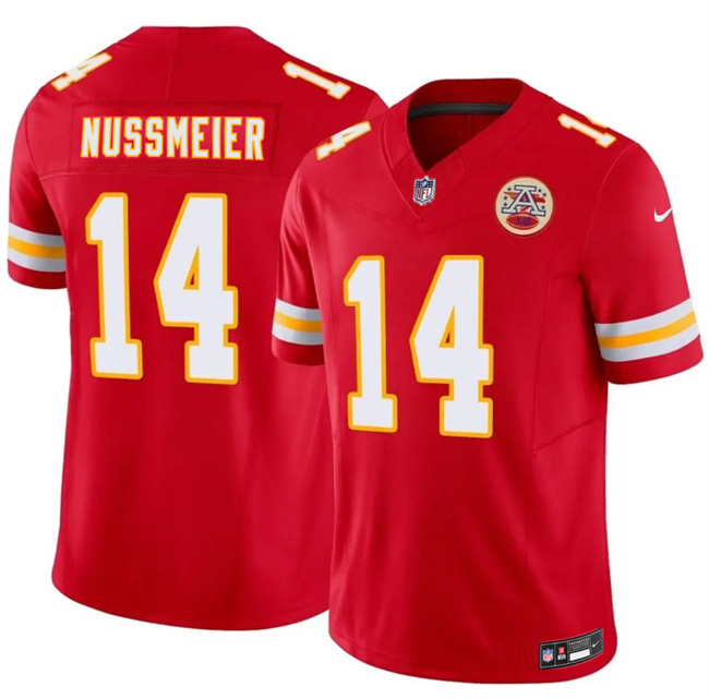 Men’s Kansas City Chiefs #14 Garrett Nussmeier Red 2026 Draft F.U.S.E. Vapor Untouchable Limited Stitched Football Jersey Men’s Kansas City Chiefs #14 Garrett Nussmeier Red 2026 Draft F.U.S.E. Vapor Untouchable Limited Stitched Football Jersey