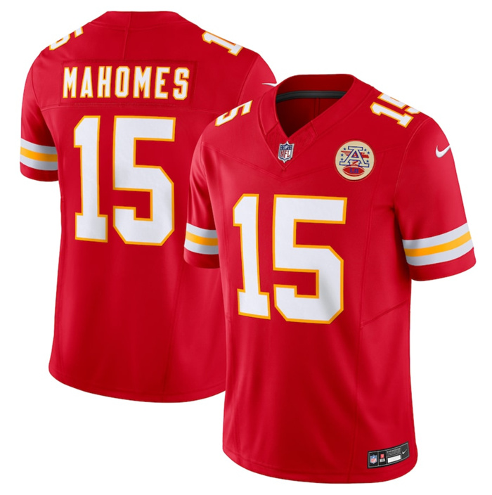 Men’s Kansas City Chiefs #15 Patrick Mahomes Red 2023 F.U.S.E. Vapor Untouchable Limited Stitched Jersey Men’s Kansas City Chiefs #15 Patrick Mahomes Red 2023 F.U.S.E. Vapor Untouchable Limited Stitched Jersey