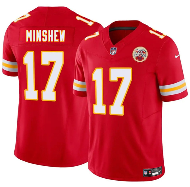 Men’s Kansas City Chiefs #17 Gardner Minshew Red 2025 F.U.S.E. Vapor Untouchable Limited Stitched Football Jersey Men’s Kansas City Chiefs #17 Gardner Minshew Red 2025 F.U.S.E. Vapor Untouchable Limited Stitched Football Jersey