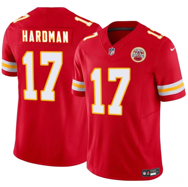 Men’s Kansas City Chiefs #17 Mecole Hardman Red 2024 F.U.S.E. Vapor Untouchable Limited Stitched Football Jersey Men’s Kansas City Chiefs #17 Mecole Hardman Red 2024 F.U.S.E. Vapor Untouchable Limited Stitched Football Jersey