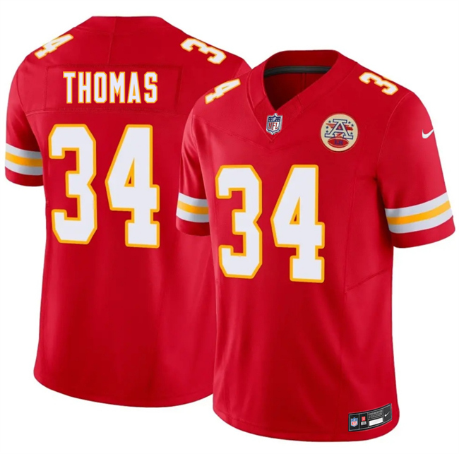 Men’s Kansas City Chiefs #34 Mason Thomas Red 2026 Draft F.U.S.E. Vapor Untouchable Limited Stitched Football Jersey Men’s Kansas City Chiefs #34 Mason Thomas Red 2026 Draft F.U.S.E. Vapor Untouchable Limited Stitched Football Jersey