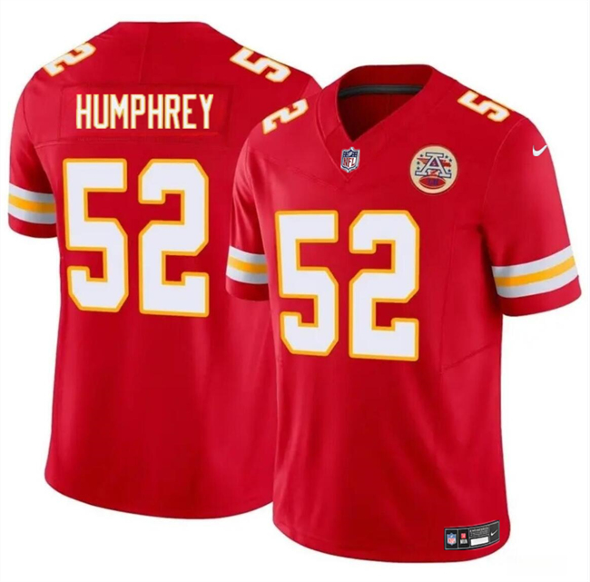 Men’s Kansas City Chiefs #52 Creed Humphrey Red 2024 F.U.S.E Vapor Untouchable Limited Stitched Football Jersey Men’s Kansas City Chiefs #52 Creed Humphrey Red 2024 F.U.S.E Vapor Untouchable Limited Stitched Football Jersey