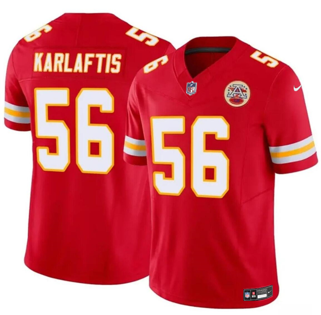 Men’s Kansas City Chiefs #56 George Karlaftis Red 2024 F.U.S.E Vapor Untouchable Limited Stitched Football Jersey Men’s Kansas City Chiefs #56 George Karlaftis Red 2024 F.U.S.E Vapor Untouchable Limited Stitched Football Jersey
