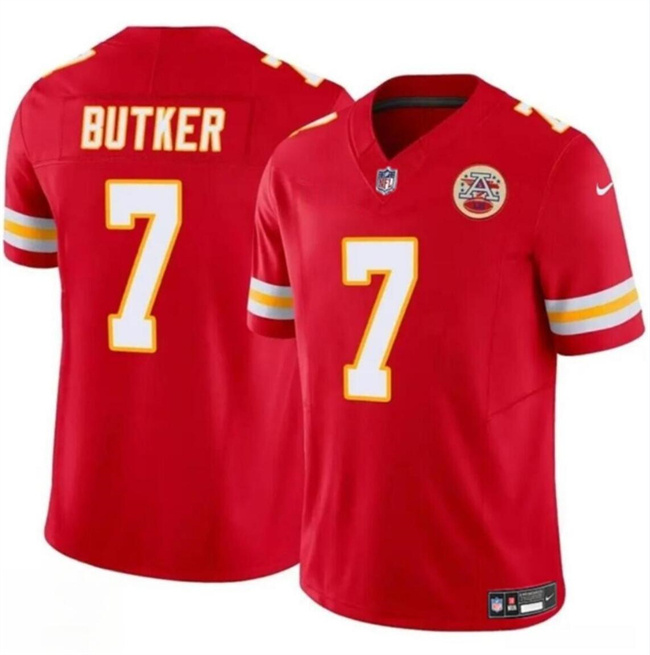 Men’s Kansas City Chiefs #7 Harrison Butker Red 2024 F.U.S.E Vapor Untouchable Limited Stitched Football Jersey Men’s Kansas City Chiefs #7 Harrison Butker Red 2024 F.U.S.E Vapor Untouchable Limited Stitched Football Jersey