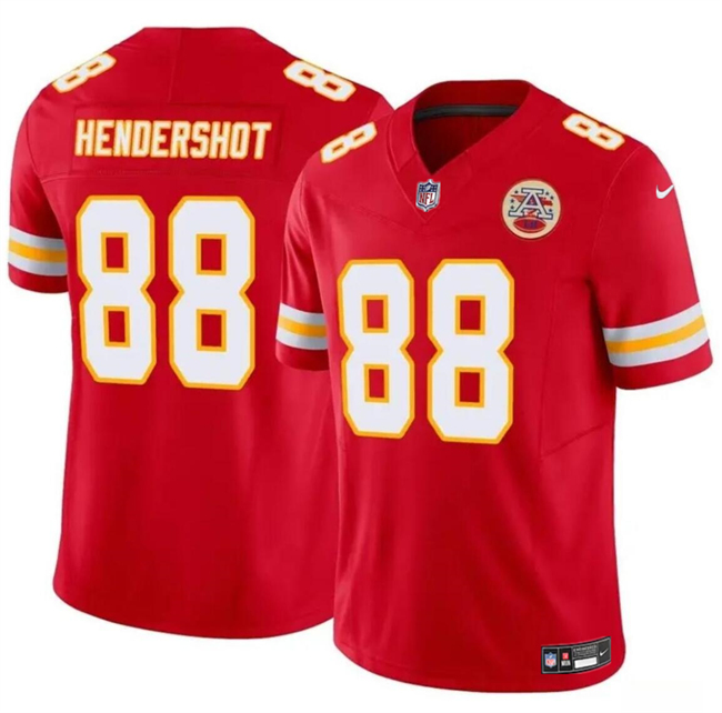 Men’s Kansas City Chiefs #88 Peyton Hendershot Red 2024 F.U.S.E Vapor Untouchable Limited Stitched Football Jersey Men’s Kansas City Chiefs #88 Peyton Hendershot Red 2024 F.U.S.E Vapor Untouchable Limited Stitched Football Jersey