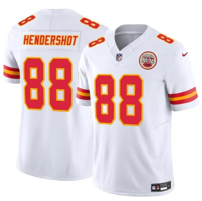 Men’s Kansas City Chiefs #88 Peyton Hendershot White 2024 F.U.S.E Vapor Untouchable Limited Stitched Football Jersey Men’s Kansas City Chiefs #88 Peyton Hendershot White 2024 F.U.S.E Vapor Untouchable Limited Stitched Football Jersey
