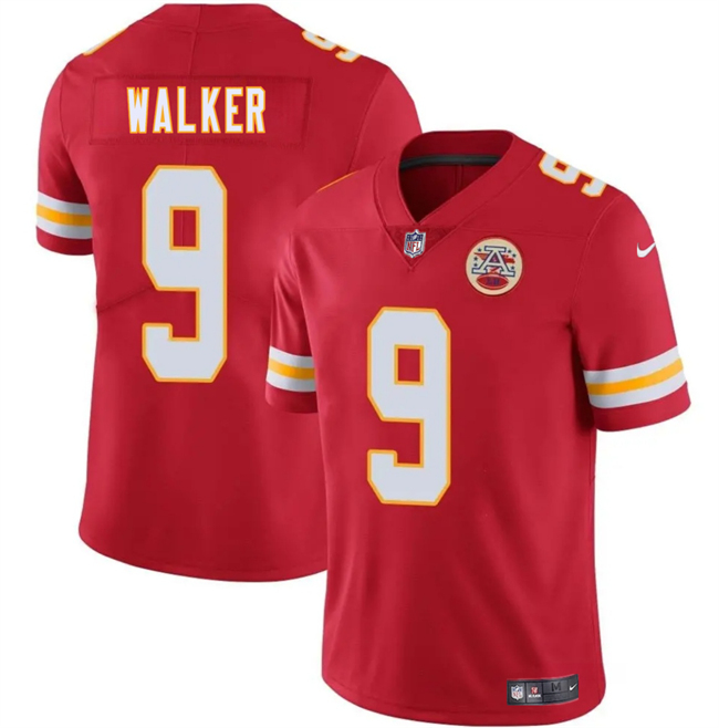 Men’s Kansas City Chiefs #9 Kenneth Walker III Red 2026 Vapor Untouchable Limited Stitched Football Jersey Men’s Kansas City Chiefs #9 Kenneth Walker III Red 2026 Vapor Untouchable Limited Stitched Football Jersey