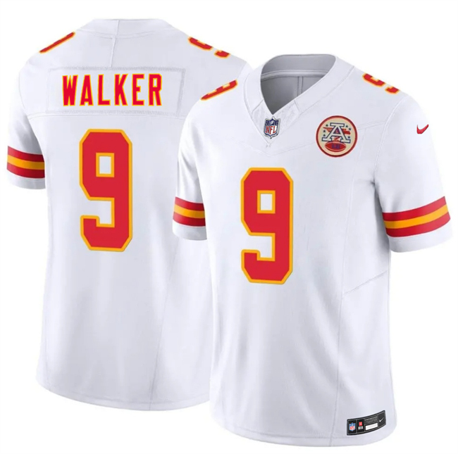 Men’s Kansas City Chiefs #9 Kenneth Walker III White 2026 F.U.S.E. Vapor Untouchable Limited Stitched Football Jersey Men’s Kansas City Chiefs #9 Kenneth Walker III White 2026 F.U.S.E. Vapor Untouchable Limited Stitched Football Jersey