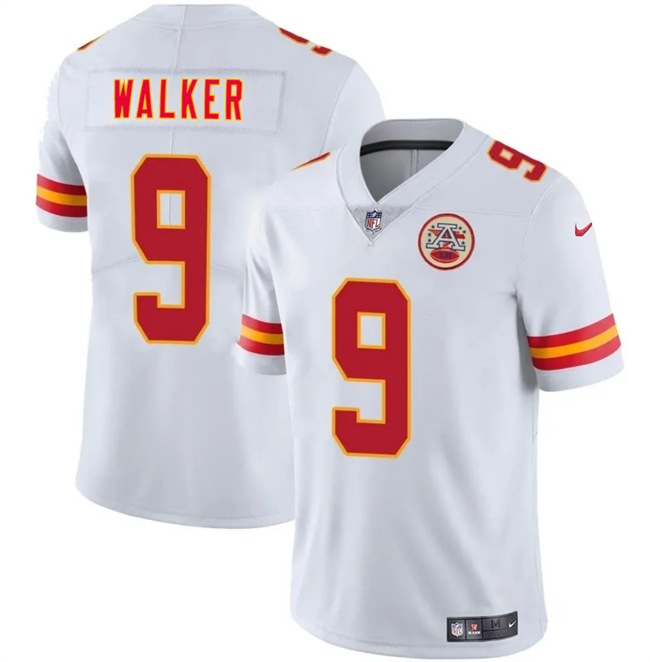 Men’s Kansas City Chiefs #9 Kenneth Walker III White 2026 Vapor Untouchable Limited Stitched Football Jersey Men’s Kansas City Chiefs #9 Kenneth Walker III White 2026 Vapor Untouchable Limited Stitched Football Jersey