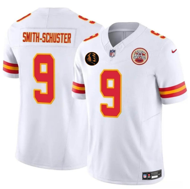 Men’s Kansas City Chiefs #9 Louis Rees-Zammit White 2025 F.U.S.E. John Madden PatchVapor Untouchable Limited Stitched Football Jersey Men’s Kansas City Chiefs #9 Louis Rees-Zammit White 2025 F.U.S.E. John Madden PatchVapor Untouchable Limited Stitched Football Jersey