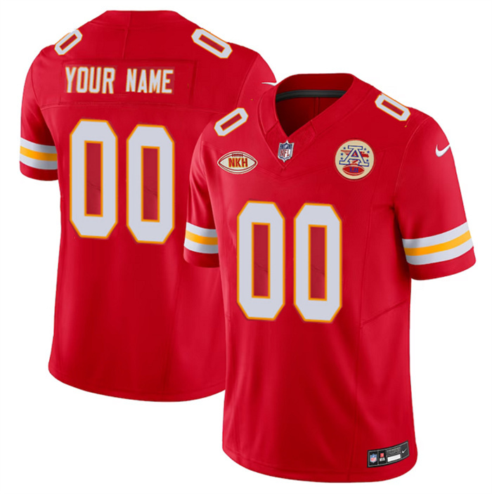 Men’s Kansas City Chiefs Active Player Custom Red 2023 F.U.S.E. With NKH Patch Vapor Untouchable Limited Stitched Jersey