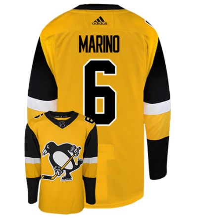 Men’s Penguins #6 Marino Gold Authentic Stitched Hockey Jersey Men’s Penguins #6 Marino Gold Authentic Stitched Hockey Jersey