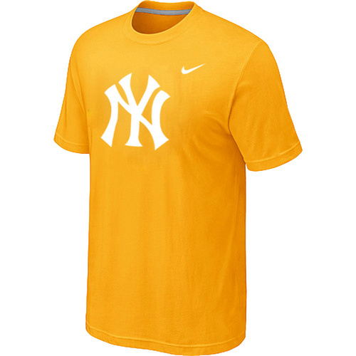 Mens's New York Yankees Fresh Logo Yellow T-Shirt Mens's New York Yankees Fresh Logo Yellow T-Shirt