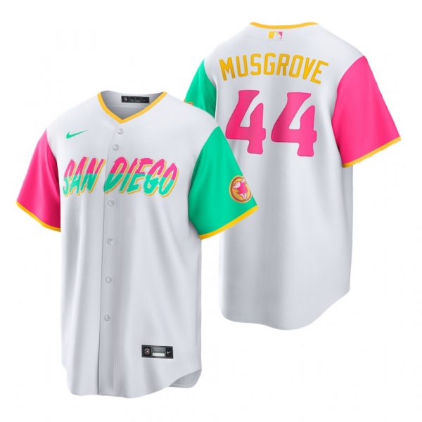 Mens Cool Base San Diego Padres Joe Musgrove White City Connect Stitched Jersey 