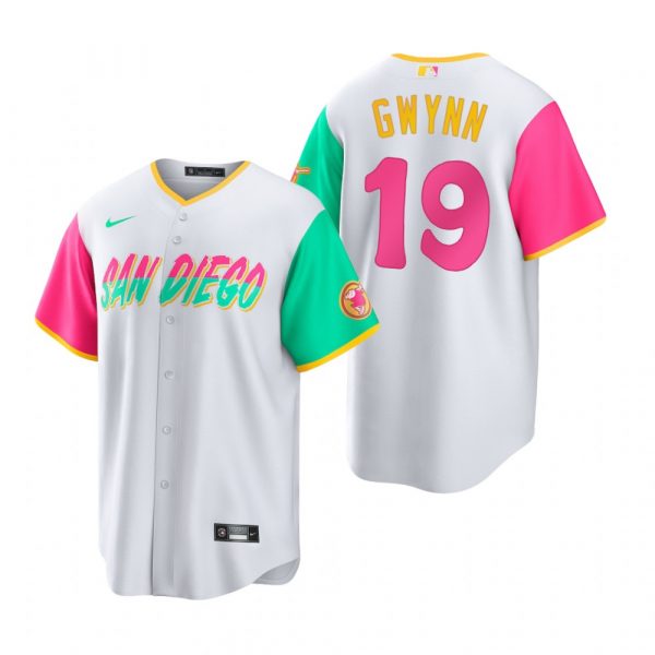 Mens Cool Base San Diego Padres Tony Gwynn White City Connect Stitched Jersey 