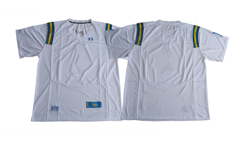 Mens Custom NUCLA Bruins College Football White Jersey