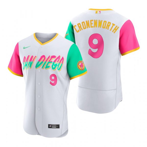 Mens Flex Base San Diego Padres Jake Cronenworth White City Connect Stitched Jersey 