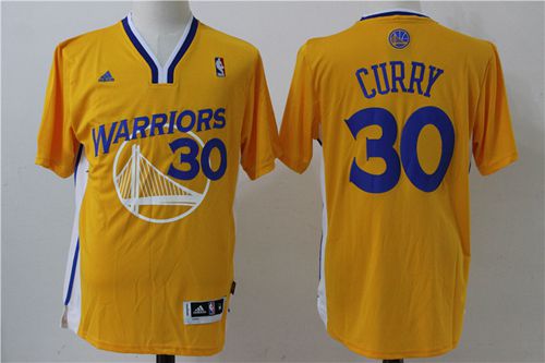Mens Golden State Warriors #30 Stephen Curry Adidas Gold Alternate Swingman Stitched NBA Jersey