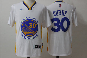Mens Golden State Warriors #30 Stephen Curry Adidas White Swingman NBA Jersey