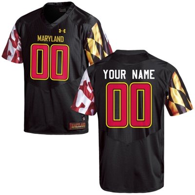 Mens Maryland Terrapins Under Armour Men's Custom Replica Jersey - 2015 Black Mens Maryland Terrapins Under Armour Men's Custom Replica Jersey - 2015 Black