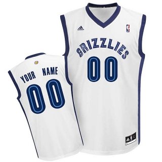 Mens Memphis Grizzlies Custom white Jersey Mens Memphis Grizzlies Custom white Jersey