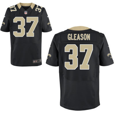 Mens Nike New Orleans Saints #37 Steve Gleason Black Elite Jersey