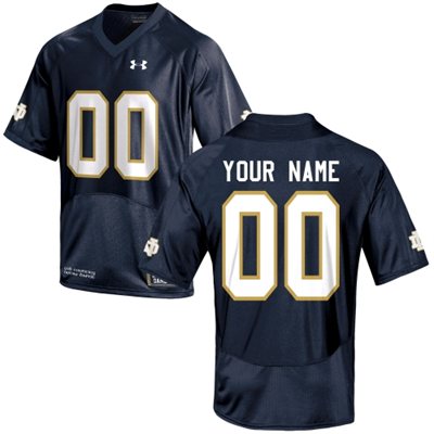 Mens Notre Dame Fighting Irish 2015 Under Armour Navy Blue Custom Replica Football Jersey Mens Notre Dame Fighting Irish 2015 Under Armour Navy Blue Custom Replica Football Jersey