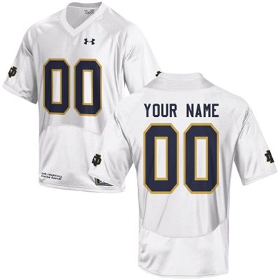 Mens Notre Dame Fighting Irish 2015 Under Armour White Custom Replica Football Jersey Mens Notre Dame Fighting Irish 2015 Under Armour White Custom Replica Football Jersey