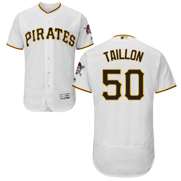 Mens Pittsburgh Pirates #50 Jameson Taillon White Authentic Baseball Flexbase Jersey