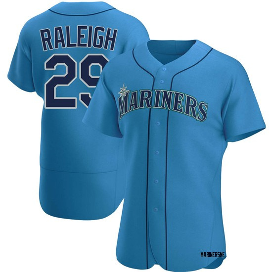 Mens Seattle Mariners #29 Cal Raleigh Authentic Royal Alternate Jerseys Mens Seattle Mariners #29 Cal Raleigh Authentic Royal Alternate Jerseys