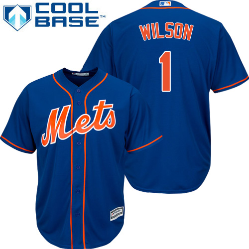 Mets #1 Mookie Wilson Blue Cool Base Stitched Youth MLB Jersey Mets #1 Mookie Wilson Blue Cool Base Stitched Youth MLB Jersey