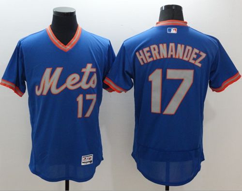 Mets #17 Keith Hernandez Royal Gray Flexbase Authentic Collection Cooperstown Stitched MLB Jersey