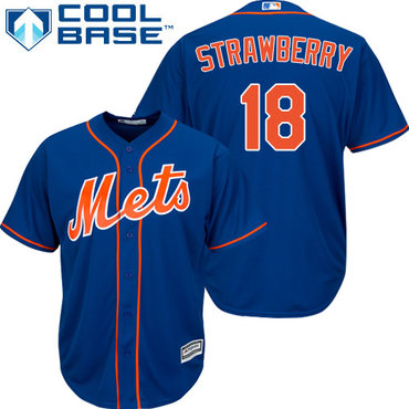 Mets #18 Darryl Strawberry Blue Cool Base Stitched Youth MLB Jersey Mets #18 Darryl Strawberry Blue Cool Base Stitched Youth MLB Jersey
