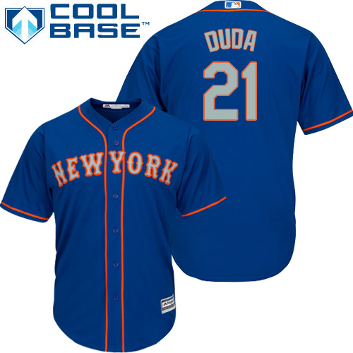 Mets #21 Lucas Duda Blue(Grey NO.) Cool Base Stitched Youth MLB Jersey Mets #21 Lucas Duda Blue(Grey NO.) Cool Base Stitched Youth MLB Jersey