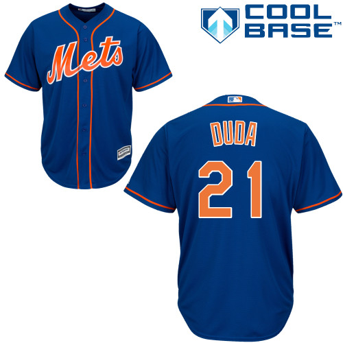 Mets #21 Lucas Duda Blue Cool Base Stitched Youth MLB Jersey