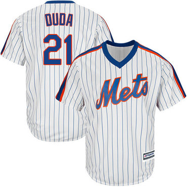 Mets #21 Lucas Duda White(Blue Strip) Alternate Cool Base Stitched Youth MLB Jersey