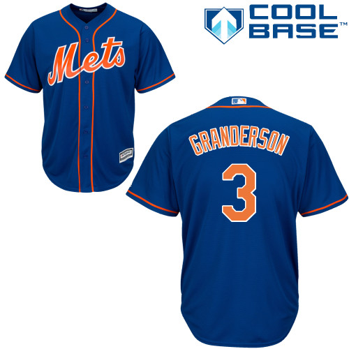 Mets #3 Curtis Granderson Blue Cool Base Stitched Youth MLB Jersey Mets #3 Curtis Granderson Blue Cool Base Stitched Youth MLB Jersey