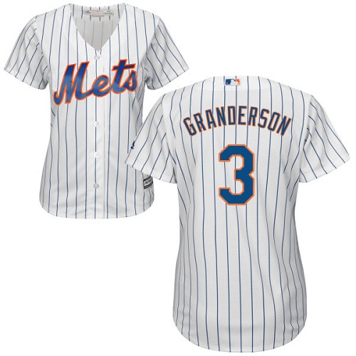 Mets #3 Curtis Granderson White(Blue Strip) Home Women's Stitched MLB Jersey Mets #3 Curtis Granderson White(Blue Strip) Home Women's Stitched MLB Jersey