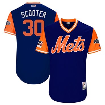 Mets #30 Michael Conforto Royal Scooter Players Weekend Authentic Stitched MLB Jersey