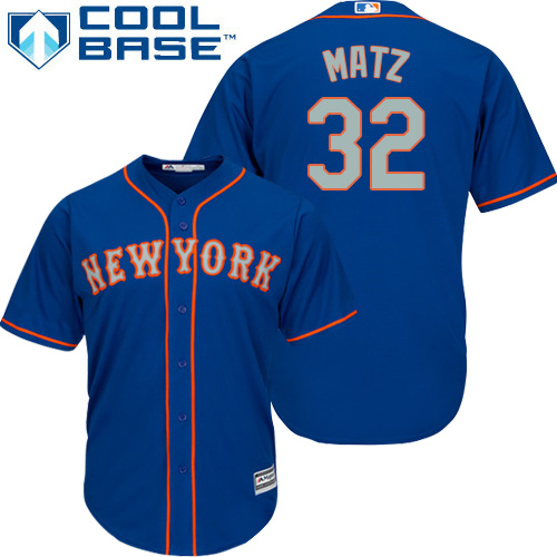 Mets #32 Steven Matz Blue(Grey NO.) Cool Base Stitched Youth MLB Jersey Mets #32 Steven Matz Blue(Grey NO.) Cool Base Stitched Youth MLB Jersey