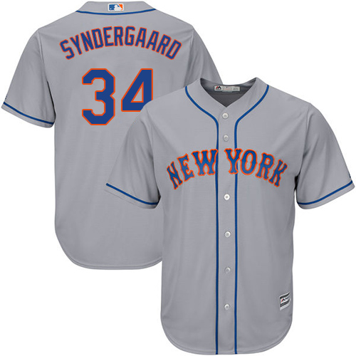 Mets #34 Noah Syndergaard Grey Cool Base Stitched Youth MLB Jersey Mets #34 Noah Syndergaard Grey Cool Base Stitched Youth MLB Jersey